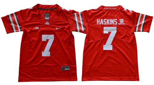 Buckeyes #7 Dwayne Haskins Jr Red Limited New Stitched Youth NCAA Jersey - Click Image to Close
